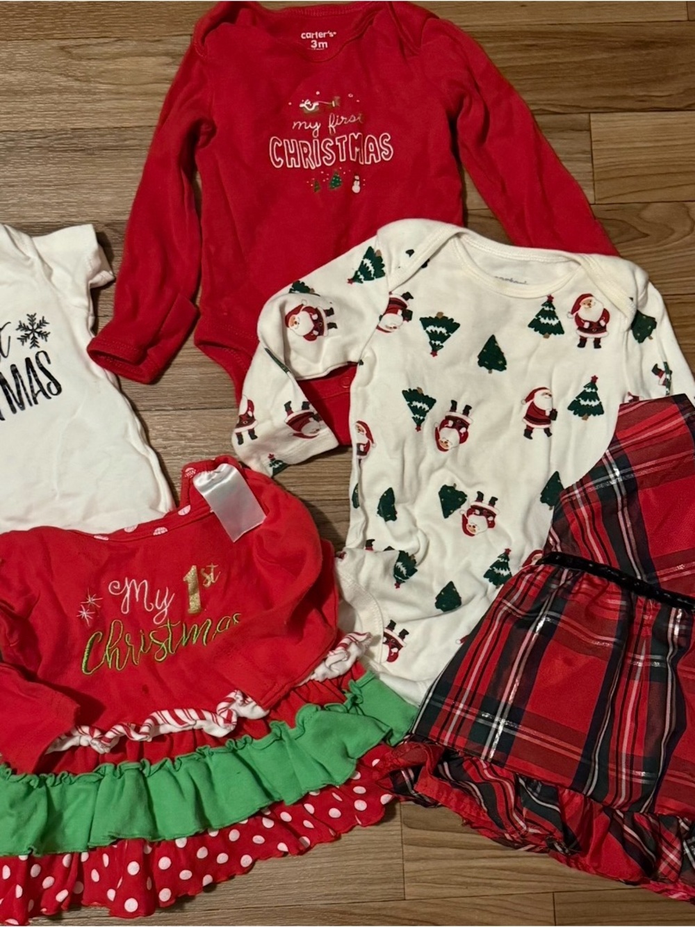Carter's Red and White Holiday Baby Outfit Set